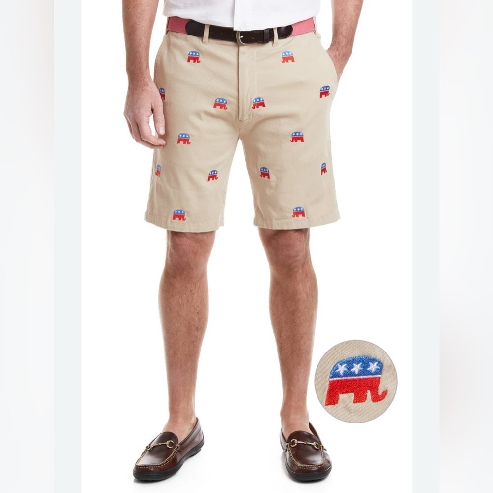 Fanpants Kahaki GOP Elephant Shorts